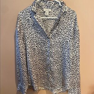 Rachel Zoe silky Leopard Print Blouse